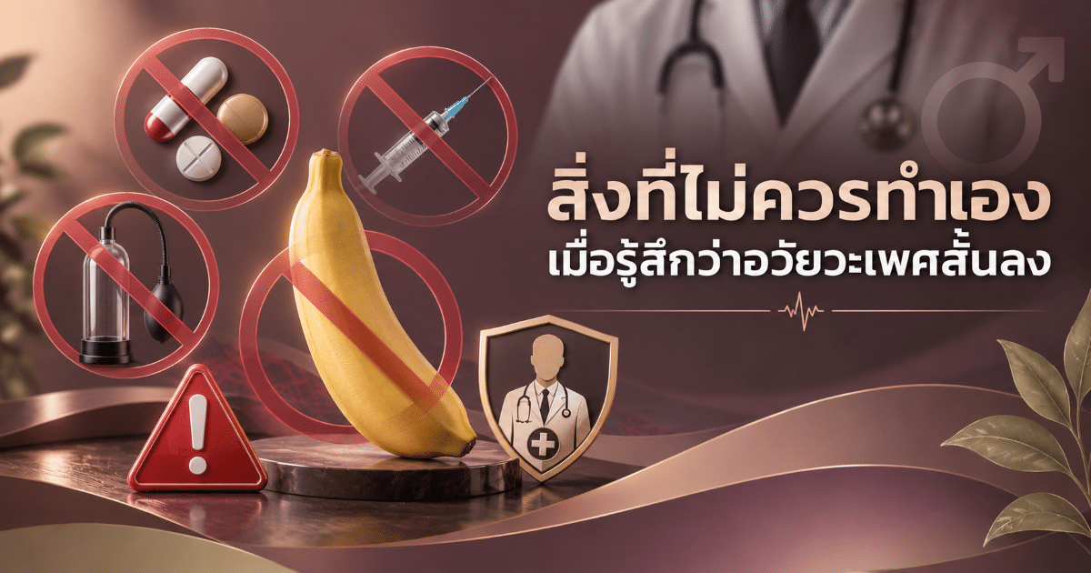 สิ่งที่ไม่ควรทำเองเมื่อรู้สึกว่าอวัยวะเพศสั้นลง