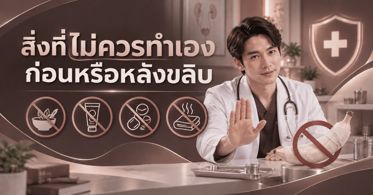สิ่งที่ไม่ควรทำเองก่อนหรือหลังขลิบ