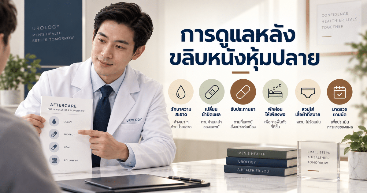 การดูแลหลังขลิบหนังหุ้มปลาย