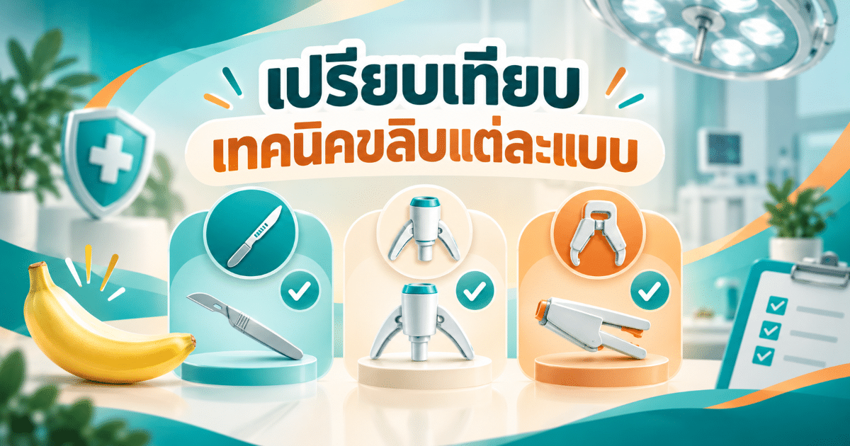 เปรียบเทียบเทคนิคขลิบแต่ละแบบ