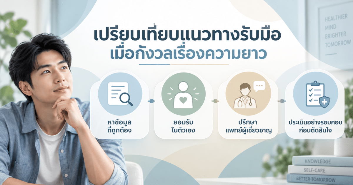 เปรียบเทียบแนวทางรับมือเมื่อกังวลเรื่องความยาว