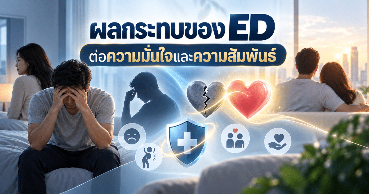 ผลกระทบของ ED ต่อความมั่นใจและความสัมพันธ์