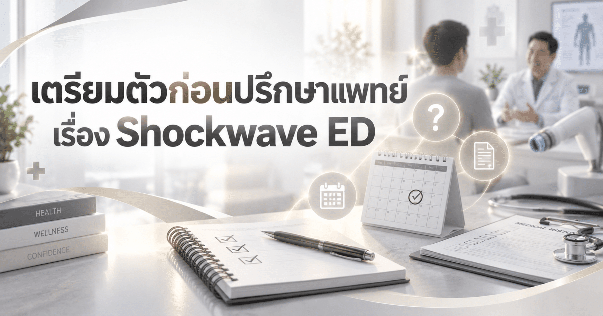 เตรียมตัวก่อนปรึกษาแพทย์เรื่อง Shockwave ED