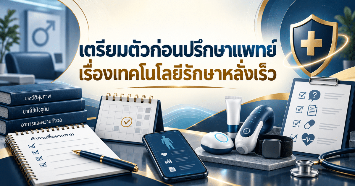 เตรียมตัวก่อนปรึกษาแพทย์เรื่องเทคโนโลยีรักษาหลั่งเร็ว