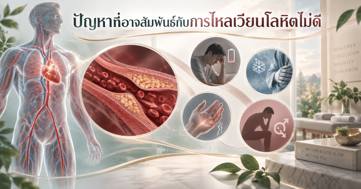 ปัญหาที่อาจสัมพันธ์กับการไหลเวียนโลหิตไม่ดี