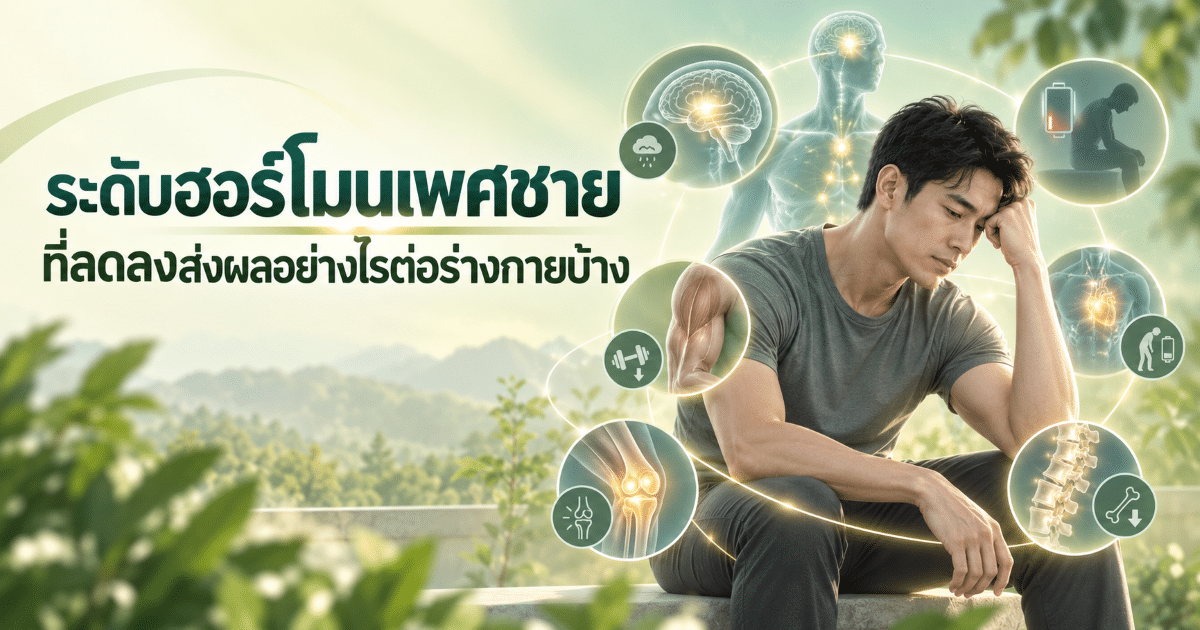 ระดับฮอร์โมนเพศชายที่ลดลงส่งผลอย่างไรต่อร่างกายบ้าง