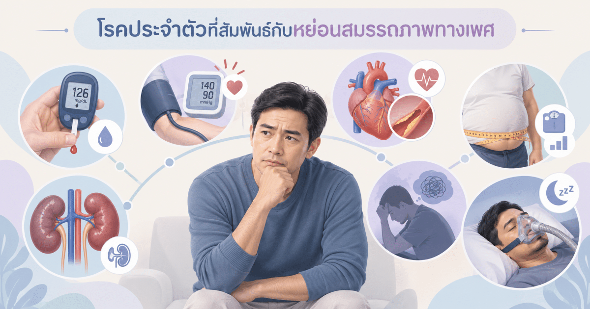โรคประจำตัวที่สัมพันธ์กับหย่อนสมรรถภาพทางเพศ