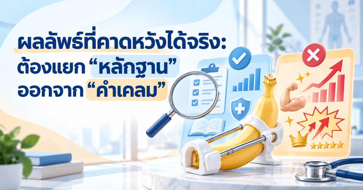 ผลลัพธ์ที่คาดหวังได้จริง: ต้องแยก “หลักฐาน” ออกจาก “คำเคลม”