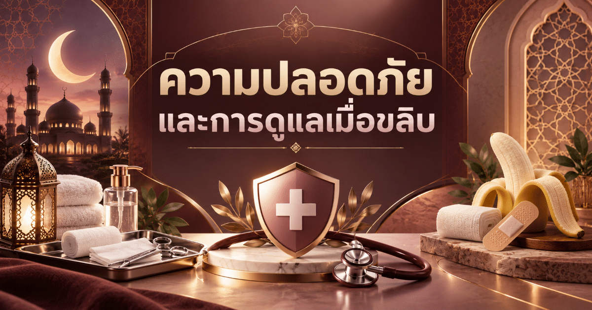 ความปลอดภัยและการดูแลเมื่อขลิบ