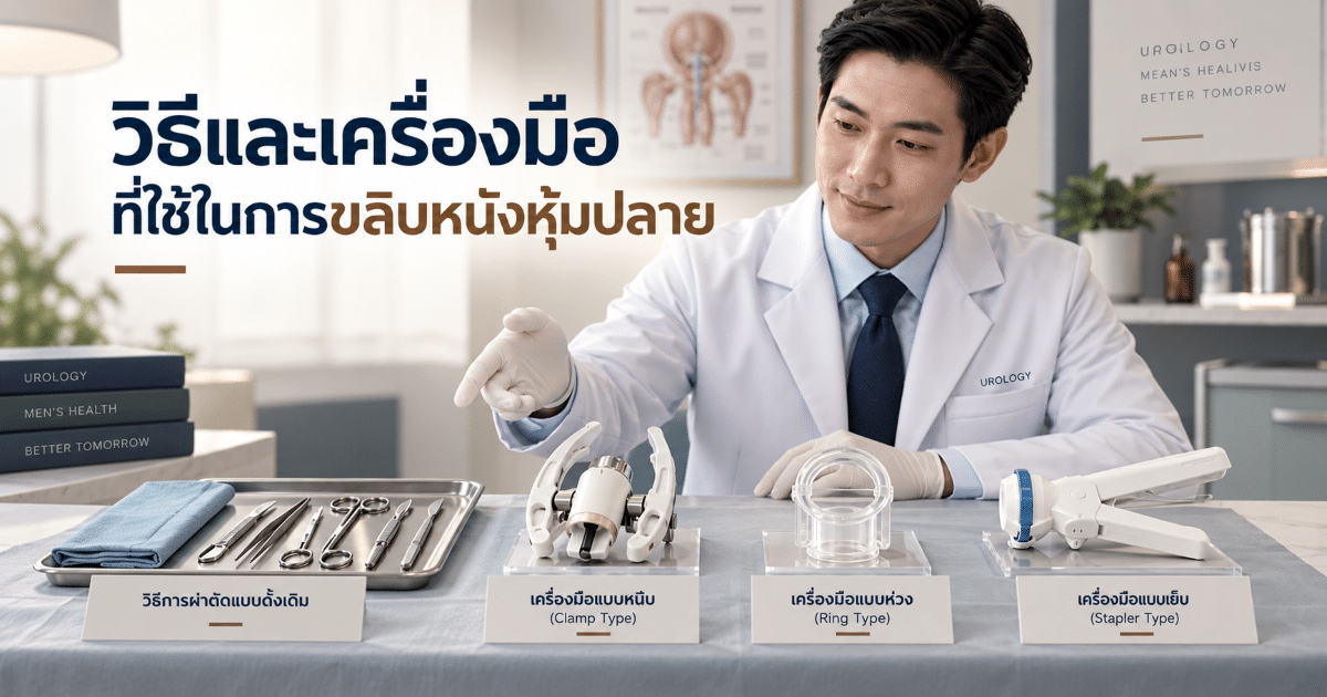 วิธีและเครื่องมือที่ใช้ในการขลิบหนังหุ้มปลาย